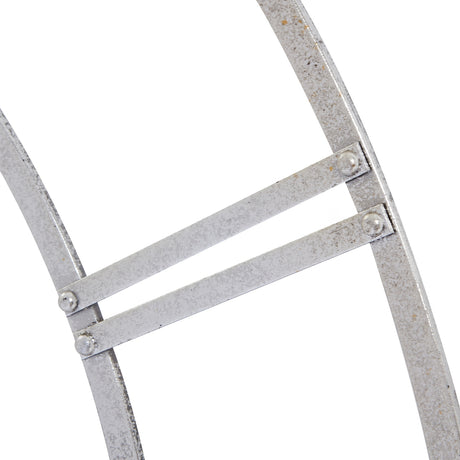 large silver foil skeleton wall clock