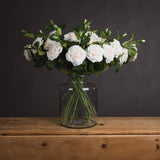 white garden rose spray