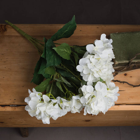 white hydrangea bouquet