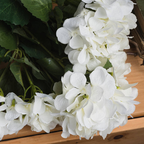 white hydrangea bouquet