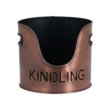 copper finish logs and kindling buckets matchstick holder