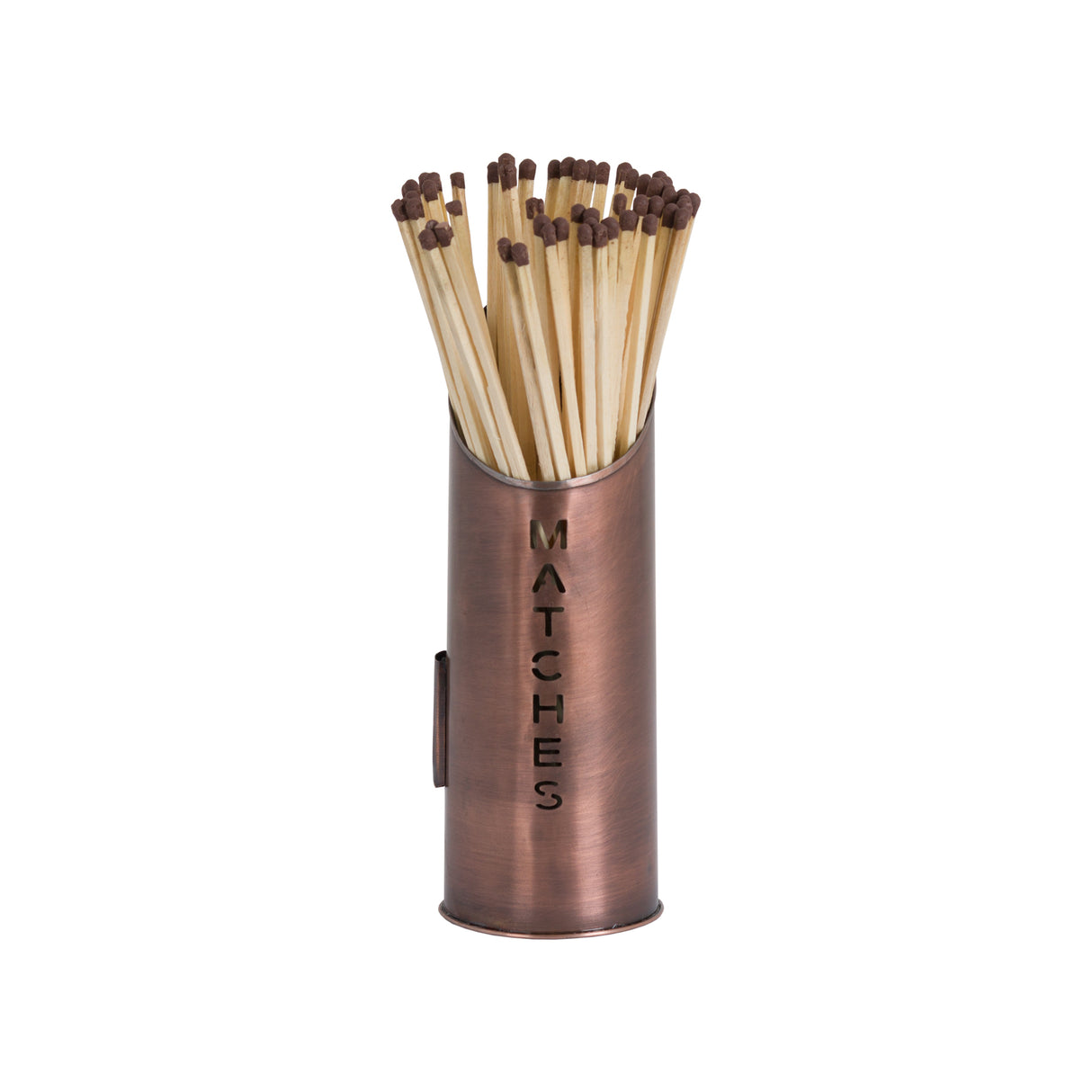 copper finish logs and kindling buckets matchstick holder