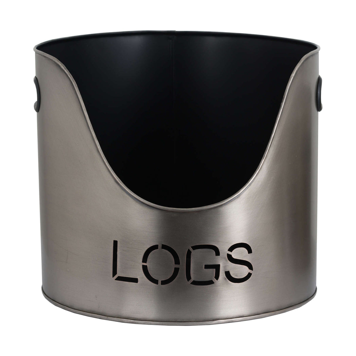 pewter finish logs and kindling buckets matchstick holder