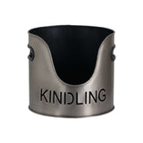 pewter finish logs and kindling buckets matchstick holder