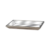 astor distressed mirrored tray with wooden detailing