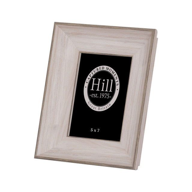 white washed wood photo frame 5x7
