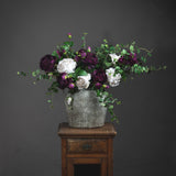 aged stone ceramic vase