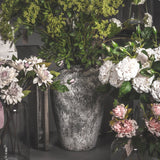 aged stone tall ceramic vase