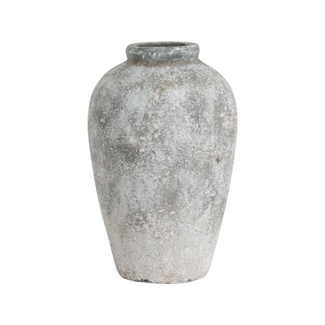 aged stone tall ceramic vase