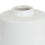 white with grey detail large cylindrical ceramic vase