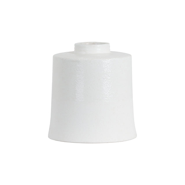 white with grey detail large cylindrical ceramic vase