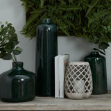 large conical ceramic lattice hurricane lantern