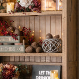 round ceramic lattice hurricane lantern