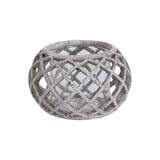 Chloe Large Conical Ceramic Lattice Hurricane Lantern