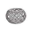 round ceramic lattice hurricane lantern