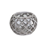Chloe Round Ceramic Lattice Hurricane Lantern