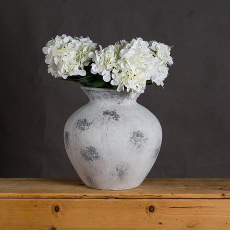 downton large antique white vase