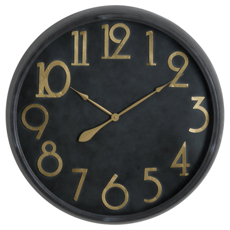 soho brass and black large clock