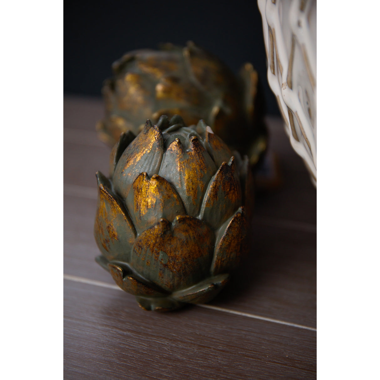 antique bronze large artichoke