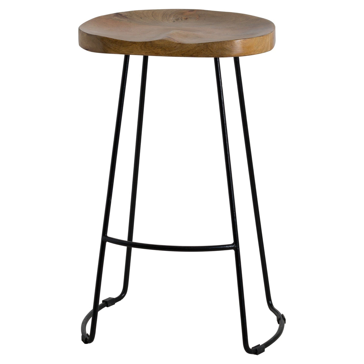Eloise Hardwood Shaped Barstool