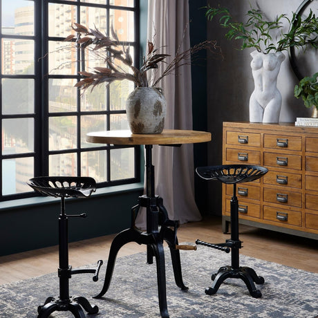 draftsman adjustable bar bistro table