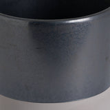 large metallic grey ceramic planter