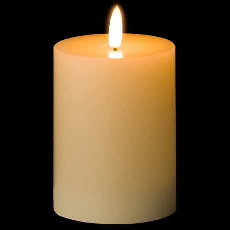 luxe collection natural glow 3 x 4 led cream candle