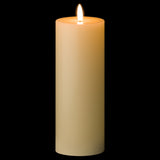luxe collection natural glow 3 x 8 led cream candle