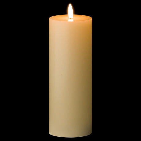 luxe collection natural glow 3 x 8 led cream candle