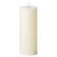 luxe collection natural glow 3 x 8 led cream candle