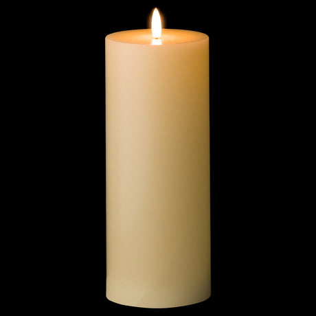luxe collection natural glow 3 5 x 9 led cream candle