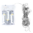 100 led battery micro lights silver wire 10m