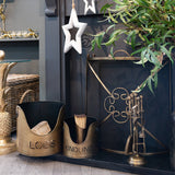 bronze finish logs and kindling buckets matchstick holder