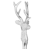 silver nickel stag head detail shoe horn