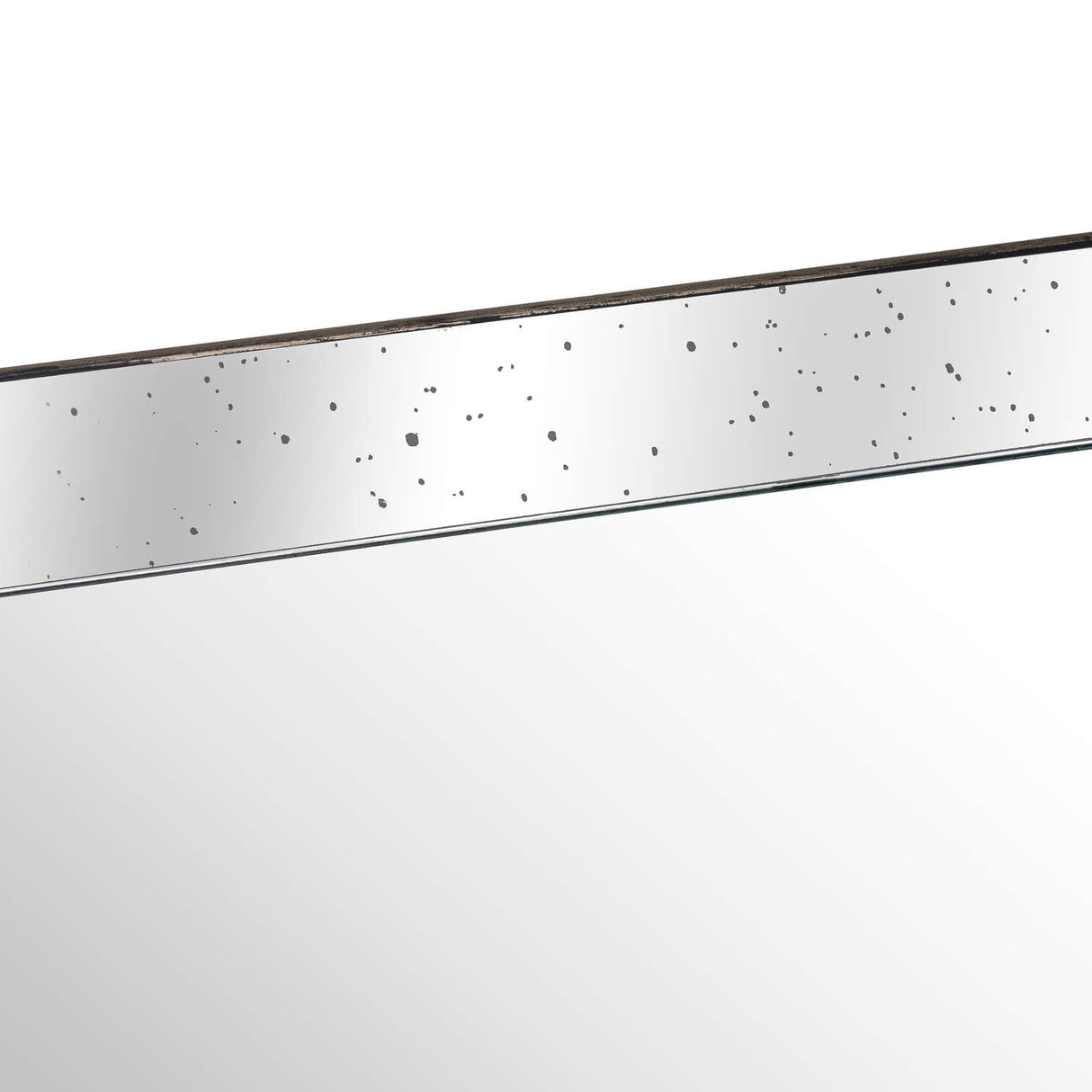 astor distressed large mirrored tray with wooden detailing