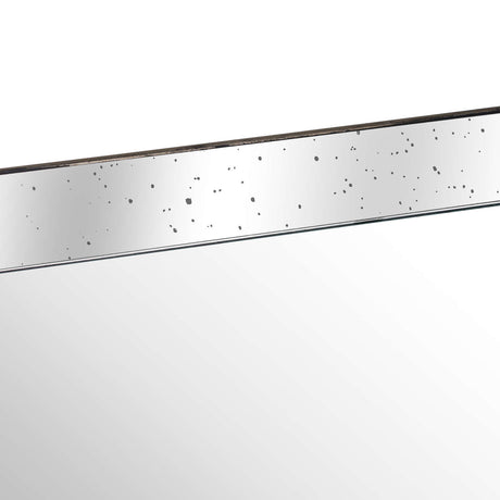 astor distressed large mirrored tray with wooden detailing