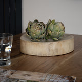 hand crafted mango wood trinket dish