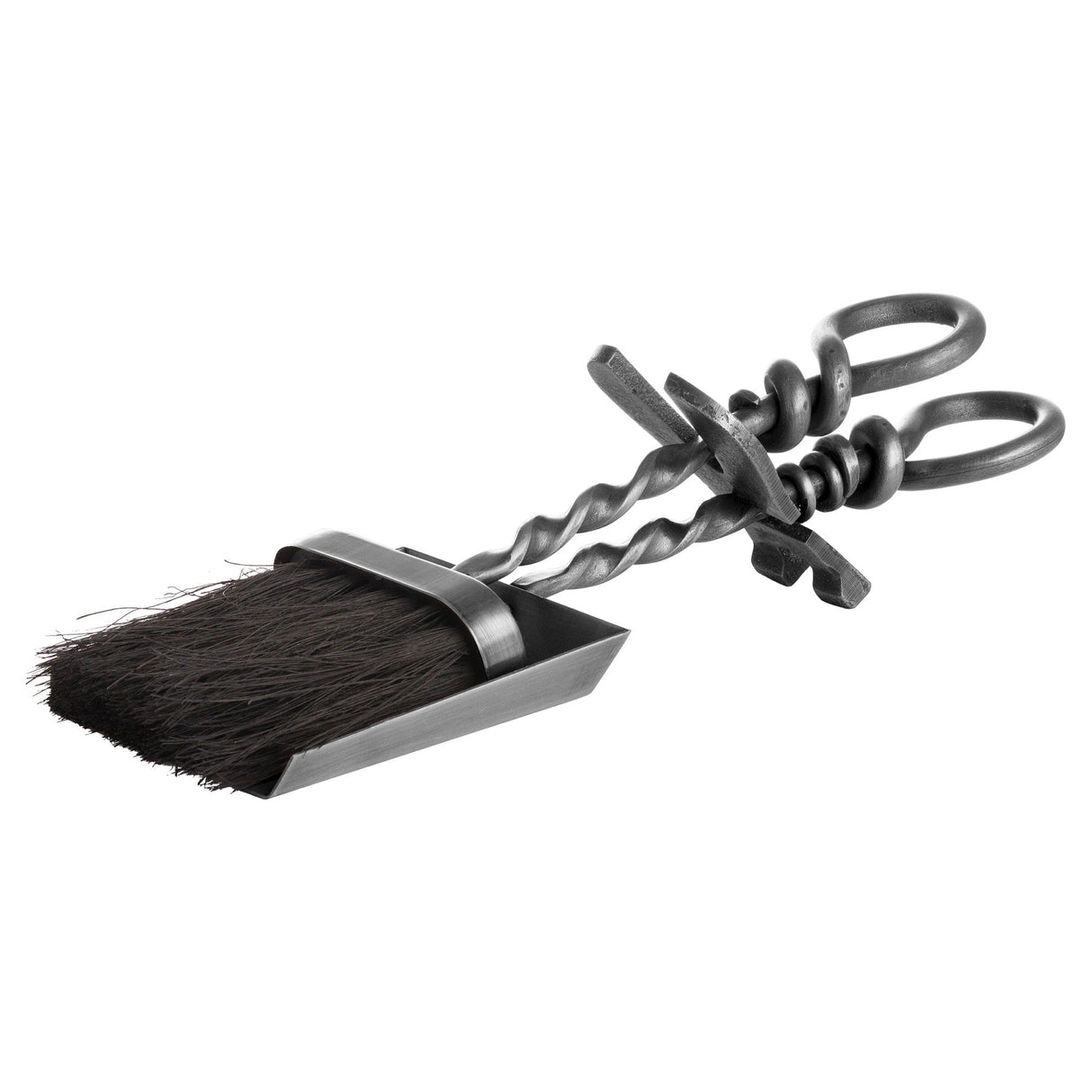 Chloe Silver Hearth Tidy Set With Hand Turned Loop Handle