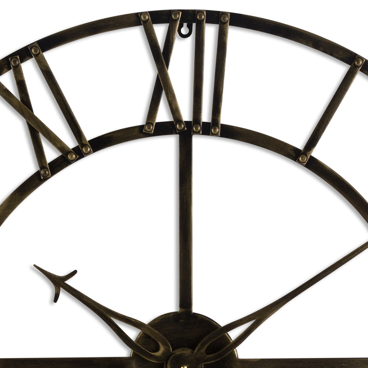 small antique brass skeleton clock