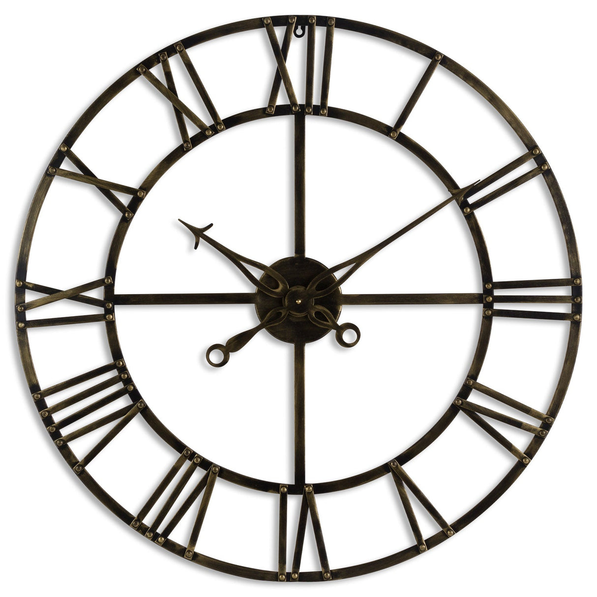 Amelie Small Antique Brass Skeleton Clock
