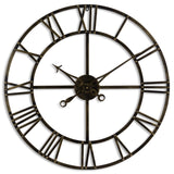 small antique brass skeleton clock