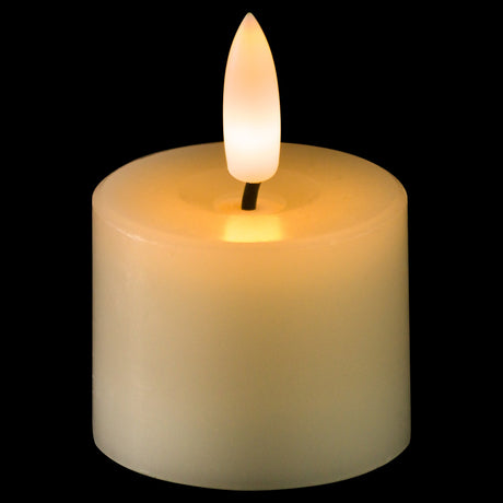 luxe collection set of 6 natural glow led tealight candles