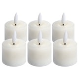 Amandine Luxe Collection Set Of 6 Natural Glow LED Tealight Candles