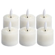 luxe collection set of 6 natural glow led tealight candles