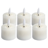 luxe collection set of 6 natural glow led tealight candles