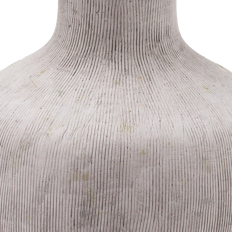 bloomville squat stone vase