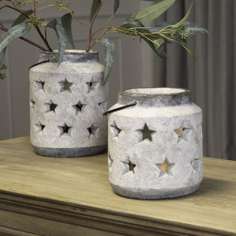 bloomville large stone star lantern