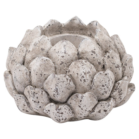stone effect acorn tea light holder