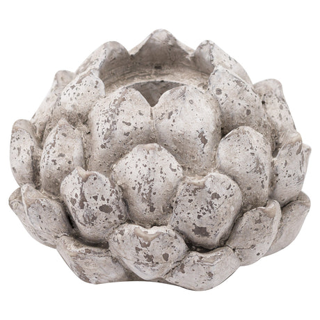large stone effect acorn tea light holder