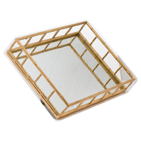 set of 2 detailed rectangular trays